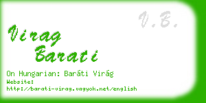 virag barati business card